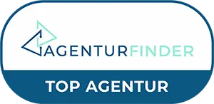 Top Agentur Auszeichnung von AgenturFinder – offizielles Badge für ausgezeichnete Agenturen