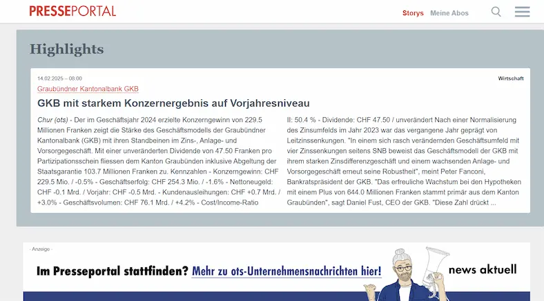 PRESSEPORTAL (Schweiz)