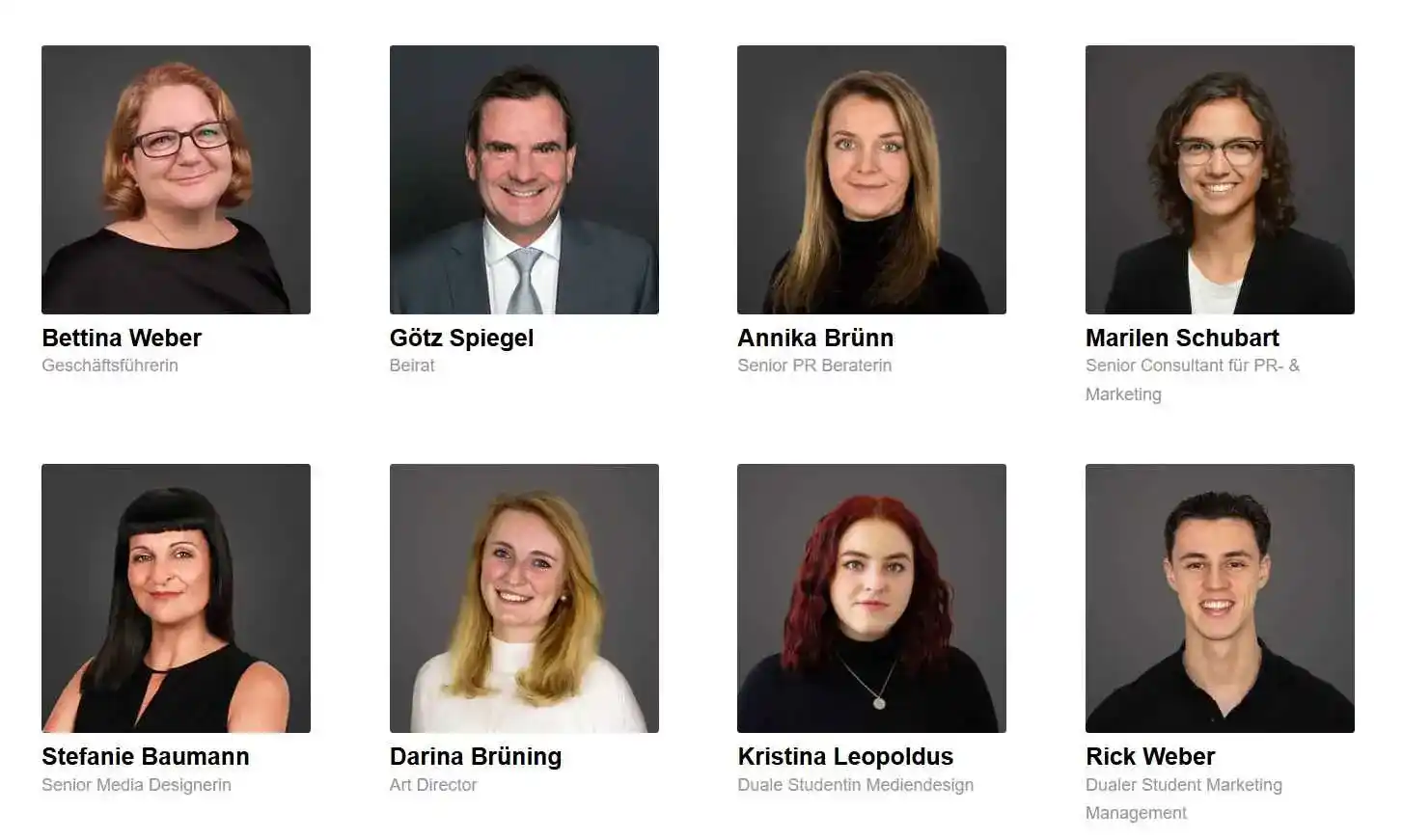 si communication Team - Teambild der Agentur Spiegel Institut Communication