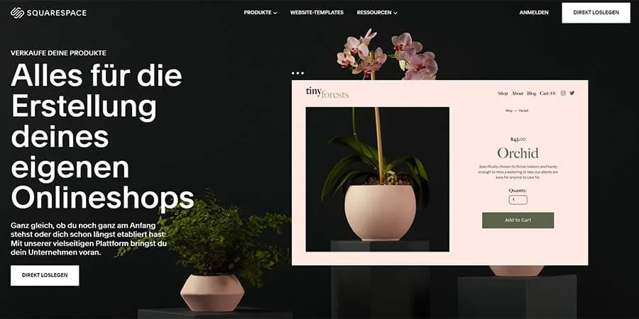 Squarespace Onlineshop